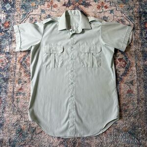 Vintage Mint Green Button-up Shirt Size XL